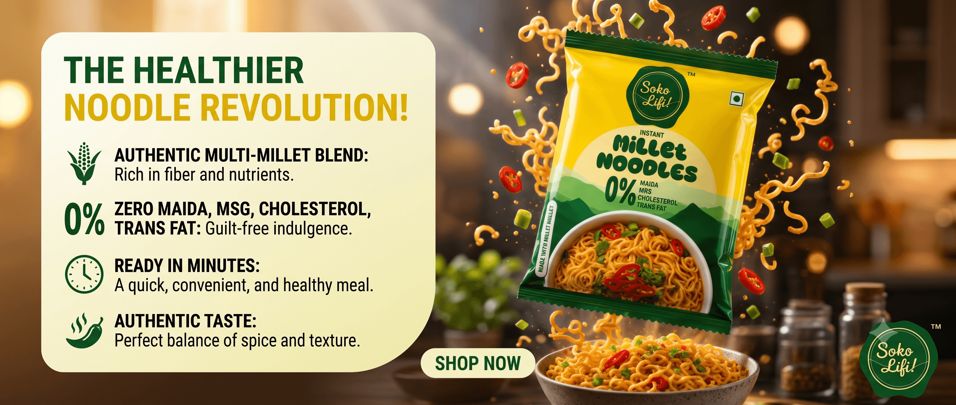 The Healthier Noodle Revolution - Instant Millet Noodles