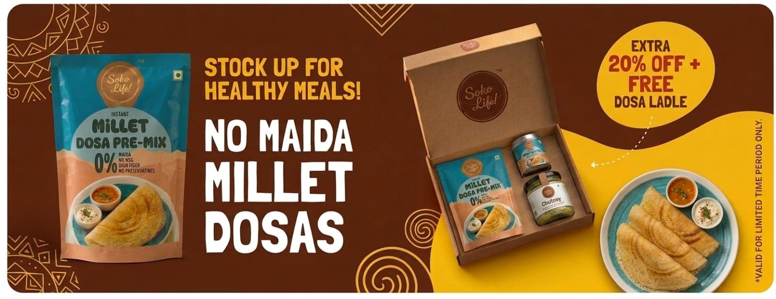 Stock Up For Healthy Meals - Millet Dosa Pre-Mix